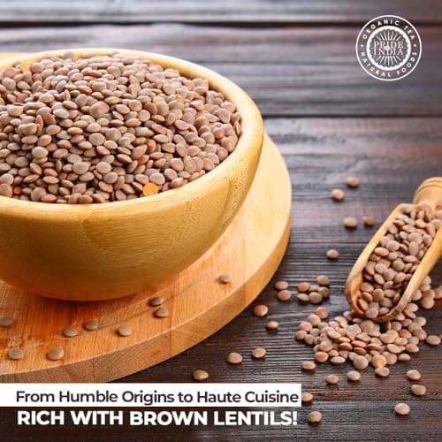 Pride Of India - Indian Whole Brown Crimson Lentils - 1.5 lbs (680 gm) Jar - Healthy Culinary Nutritious Lentils - Rich in Protein (9g) and Dietary Fiber (5g) per Serving (16 Servings) -Amazing Value — view 2