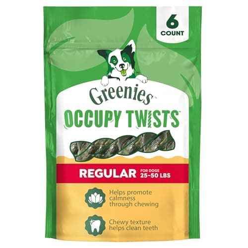 Greenies Occupy Twists Natural Dog Treats Regular Breed Size Chicken Flavor, 8.65 oz. Pack, 6 Count
