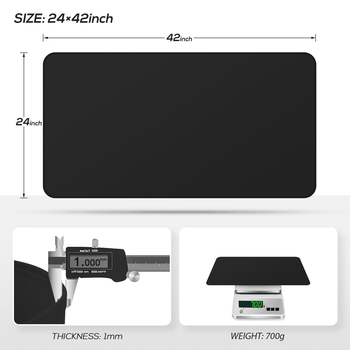 FLASLD Alfombra Ignifuga Semiredonda,Estera ignífuga para Chimenea de 61x104 cm, Alfombrilla de Salpicaduras de Gas Resistente al Calor, Protector para Patio, tapete Protector para Pisos — view 3