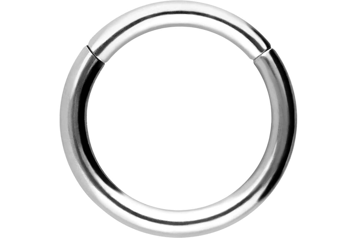 PIERCINGLINE Anillo segmento Clicker de acero quirúrgico – Piercing en oro, plata, rosa, negro o azul – para nariz, tabique, oreja, hélice o tragus — view 40