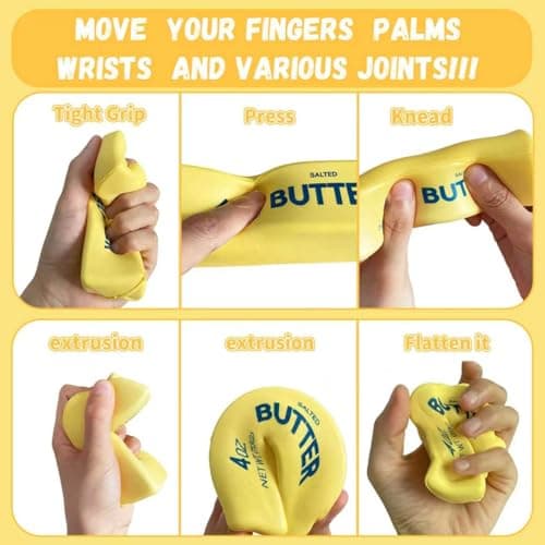 Slow Rebound Cute Butter Squeeze Stress Balls, 2026 New Realistic Soft Butter Stick Fidget Toy,Slow Rising Portable Squishy for Adults Anxiety & Stress Relief, Sensory Gifts for Office, Home (2pcs) — view 2