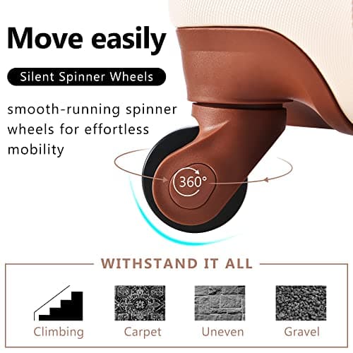 Luggage 3 Pcs ABS Hardside Luggage Sets Spinner Wheels Suitcases — view 2