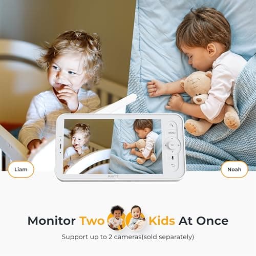 Arenti Baby Monitor, Smart WiFi 6 Baby Camera with 5-Inch Upgraded Wireless Display, 360° View, Auto-Night Vision, Temperature Sensor, Sound & Motion Detection, 2 Way Audio, VOX Mode (B2) — view 2