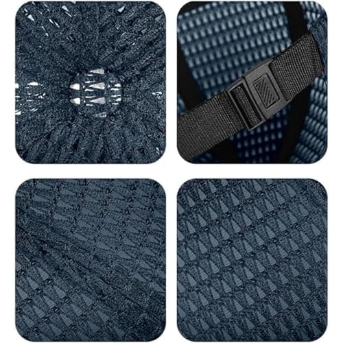 2 Pack Men's Breathable Brimless Hat Summer Style Mesh Tang, Mens Mesh Brimless Cap with No Brims, Adjustable (Navy Blue+Black) — view 5