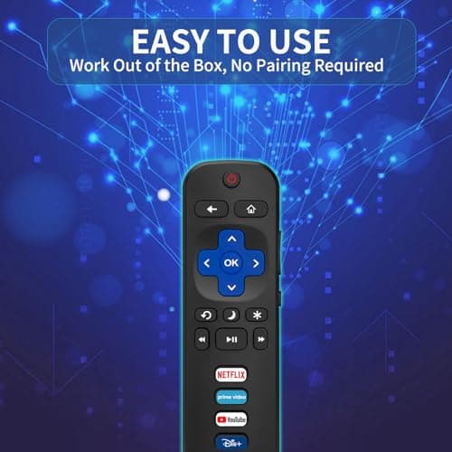 Replacement Remote for TCL Roku TV, Compatible with Hisense Insignia Sharp RCA Sanyo Westinghouse Onn Roku TV Remote, with Buttons for Netflix, YouTube, Dis+, Prime Video — view 4