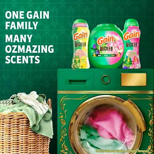 Gain Flings! "Wicked: For Good" Limited Edition Laundry Detergent Pacs, 42 Count, Fantabulous Floral Scent, 3 in 1 HE Detergent Pacs with Oxi Boost and Febreeze — view 5