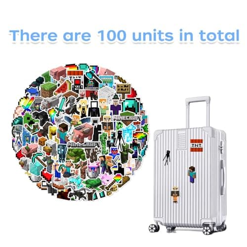 100 Pcs Game Pixel Theme Stickers, Cartoon Cute Stickers, Suitable for Phones, Bottles, Guitar, Laptops, Luggage and More. DIY Your own Gift Decorations to Present to Your Loved Ones.