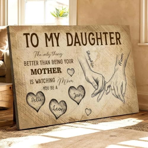 GABITA Personalized Mother-Daughter Wall Art Canvas, The Only Thing Better Than Being Your Mother, New Mom Gift, Mother's Day Canvas, Gifts for Daughter — view 2
