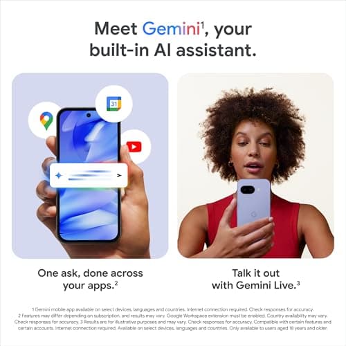 Google Pixel 9a - 128 GB -Unlocked Android Smartphone with AI Camera, All-Day Battery and Powerful Security - Obsidian — view 2
