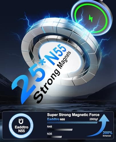 15W for MagSafe Car Mount Charger, Magnetic Wireless Car Charger, Strongest Vacuum Suction & Strongest Magnetic, 360° Adjustable Car Phone Holder Mount for iPhone 17 16 15 14 13 12 Series, Samsung S26 — view 4