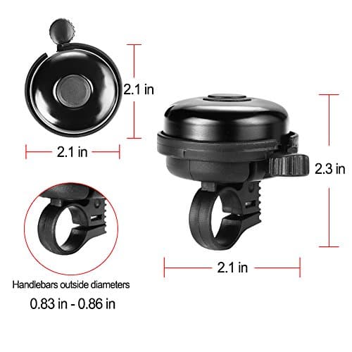 Accmor Classic Bike Bell, Aluminum Bicycle Bell, Loud Crisp Clear Sound Bicycle Bike Bell for Adults Kids — view 5