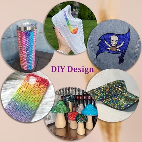 34000Pcs Resin Jelly Rhinestones for Bedazzling, Multicolor 3mm Flatback Gems for Diamond Art, Bedazzler Kit with 3Pcs 10ml B7000 Jewelry Glue for Bedazzle Thing Crafting Book Nail Art — view 4