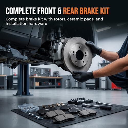 MAX Advanced Brakes Brake Kit for 2013 to 2018 Hyundai Santa Fe Sport & 2014 to 2020 Kia Sorento,Brake and Rotor Kit Front and Rear, Carbon Ceramic, Rotors and Pads — view 6
