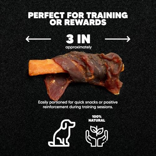 Premium Feeders Sweet Potato & Duck Twists Dog Treats 1 kg – Duck Jerky High-Protein Chewy Training & Reward Treats – Natural, Low Fat, Digestible – for All Breeds — view 3