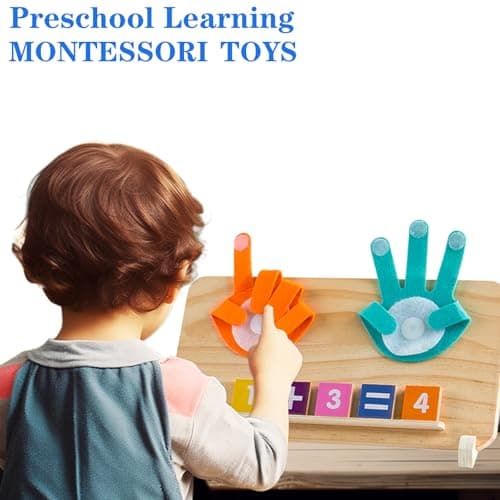 Montessori Toys for 3 4 5 Year Old,Preschool Learning Toys for Toddlers age 2-4,Educational Math manipulatives Number Counting Blocks for Kids,Birthday Christmas Stocking Stuffers for Boys Girls