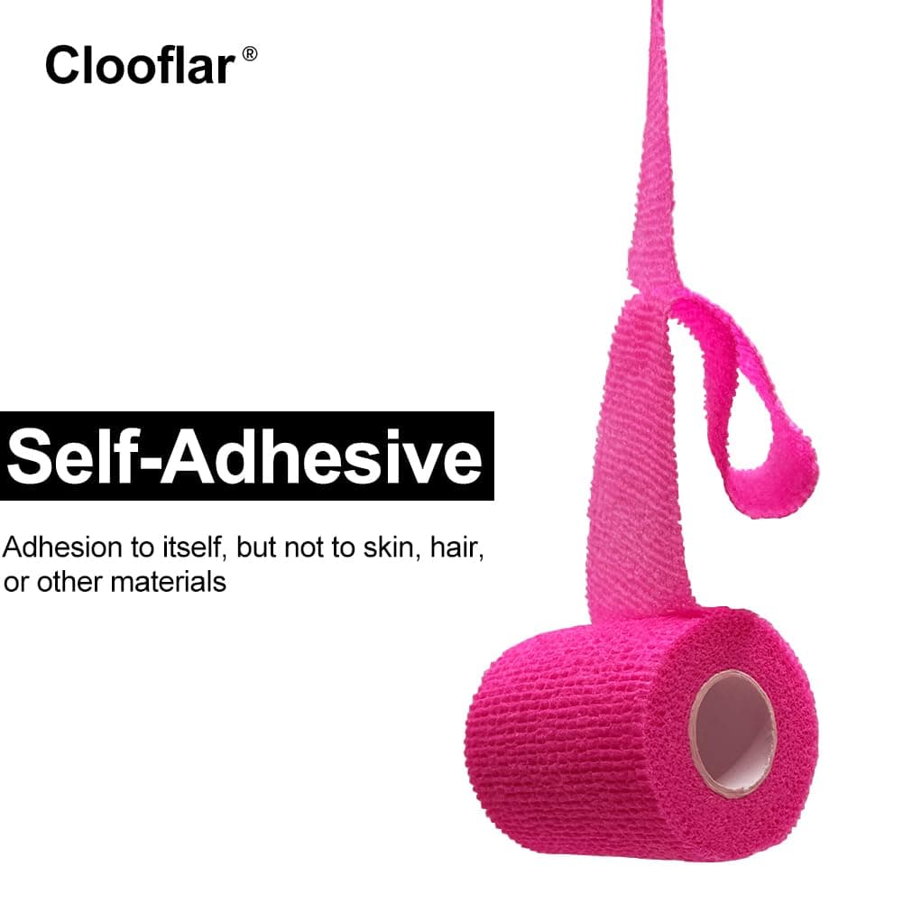 Clooflar 16 Pack Self Adhesive Cohesive Bandage, 5cm x 4.5m Elastic Football Sock Tape for Sports, First Aid Medical and Vet Wrap, Grip Tape — view 2