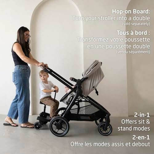 Maxi-Cosi New Generation Zelia Luxe 5-in-1 Modular Travel System, Carriage Mode, Reversible Toddler Seat, Mico Infant Car Seat (included), Enhanced All-Terrain Wheels, Use from Birth – New Hope Tan — view 4