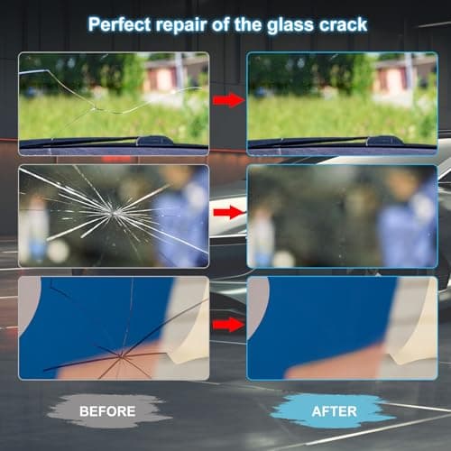 Kunsia Windshield Repair Kit Quick Fix for Bullseyes, Star Cracks and Chips (2pcs) — view 2