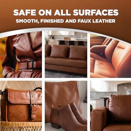 Weiman Leather Wipes - 2 Pack with Microfiber Cloth - Clean Condition UV Protection Help Prevent Cracking or Fading of Leather Couches Car Seats Shoes — view 4