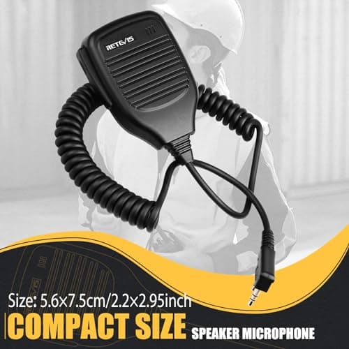 Retevis Walkie Talkie Speaker Microphone,2 Pin Shoulder Radio Microphone Compatible with Retevis RT22 RT27 RT68 RT15 RB17 RT17 RT19 H777 RT66 RT67 Baofeng UV-5R 888S 2 Way Radio(1 Pack) — view 5