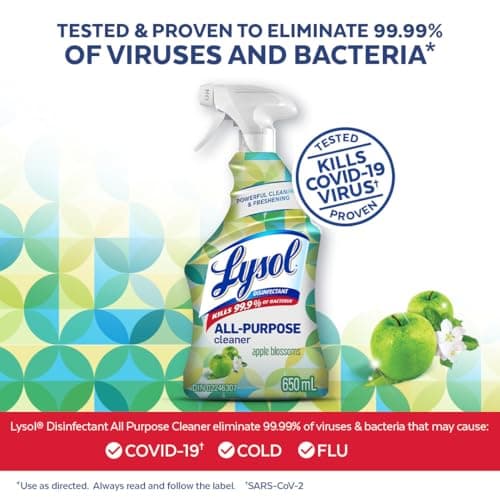 Lysol All Purpose Cleaner Trigger Spray, Green Apple Scent, 650 mL — view 4
