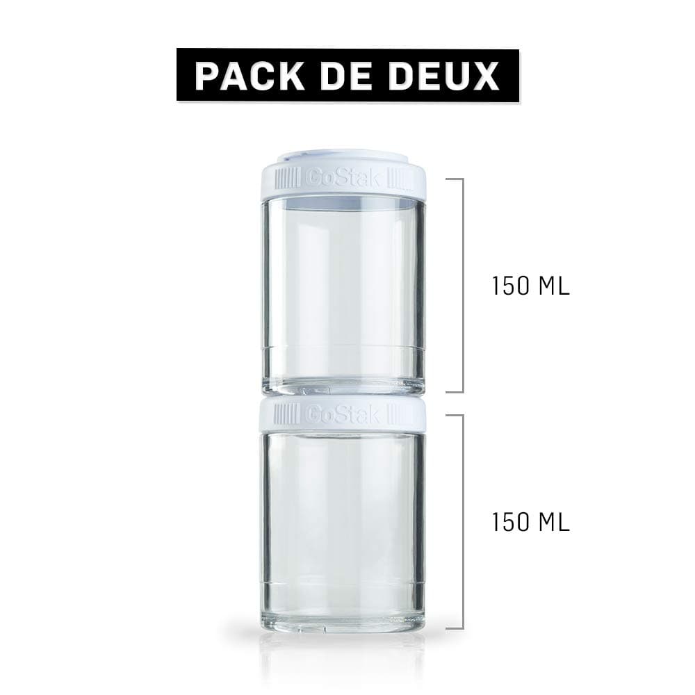 BlenderBottle GoStak 2Pak, Contenedor de suplementos alimenticios, cyan, Pak de (2x150ml) — view 2