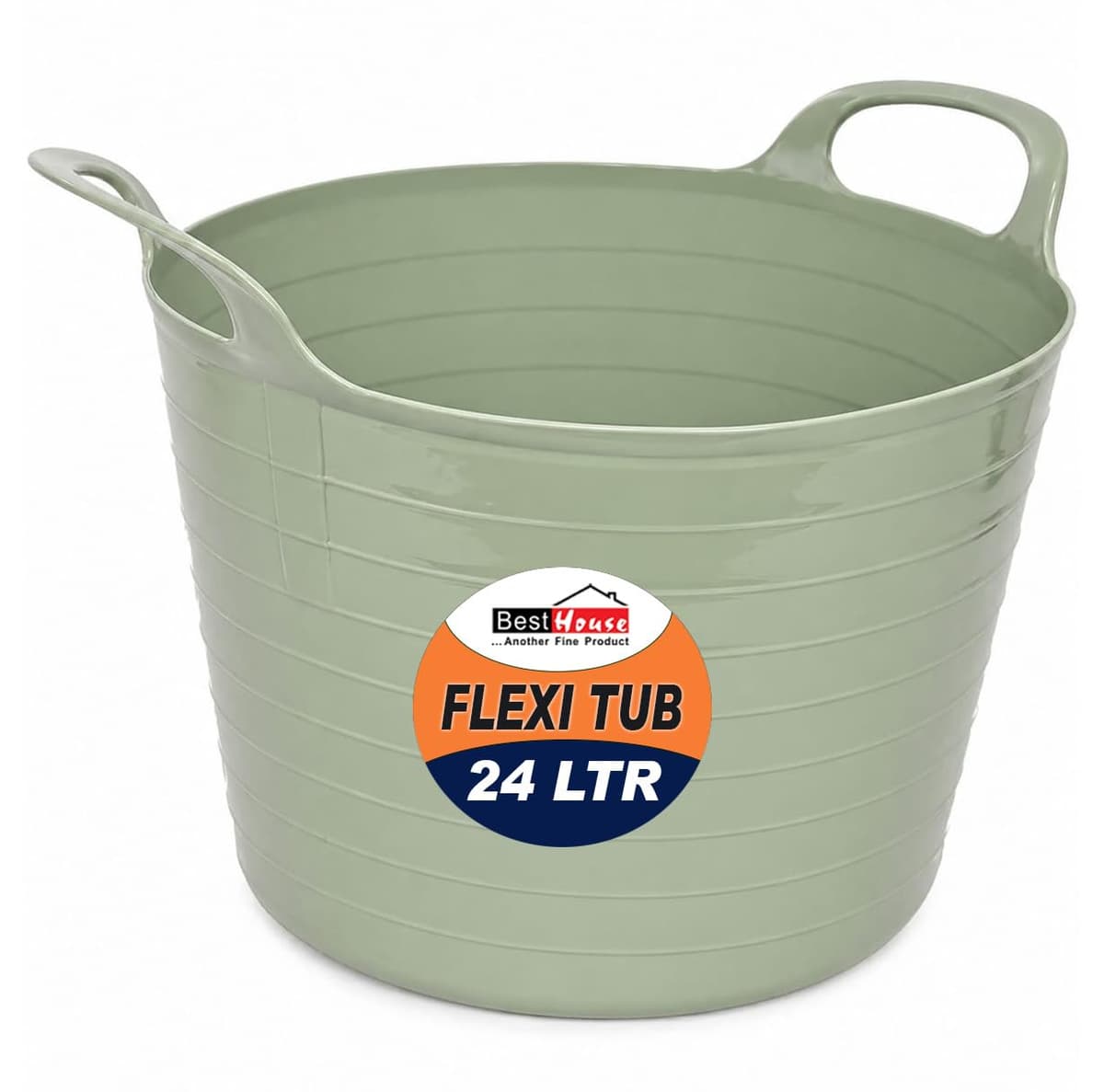Best House | 3 Pcs of Flexi Tub with Handles | Small Size | Mini | 7 Litres | Yellow | Garden Tubs | Plastic Storage Container for Home, Washing, Garden Waste and DIY Projects — view 58
