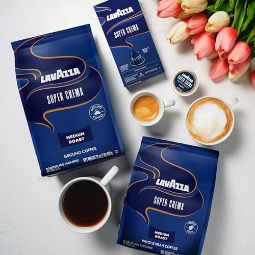 Lavazza Super Crema Whole Bean Coffee, Medium Espresso Roast, Arabica and Robusta Blend, 2.2 lb Bag, Package May Vary (Pack of 1) — view 10