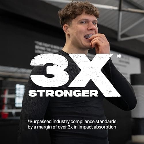 SAFEJAWZ Mouthguard Strapless Slim Fit, Adults and Junior with Case for Boxing, Basketball, Football, MMA, Martial Arts, Hockey and All Contact Sports (Adults (12+ Years), Clear) — view 2