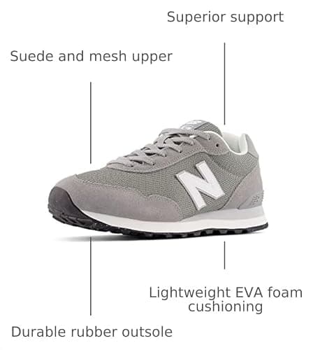 New Balance Men's 515 V3 Sneaker, Slate Grey/White/Aluminum Grey, 10 — view 7