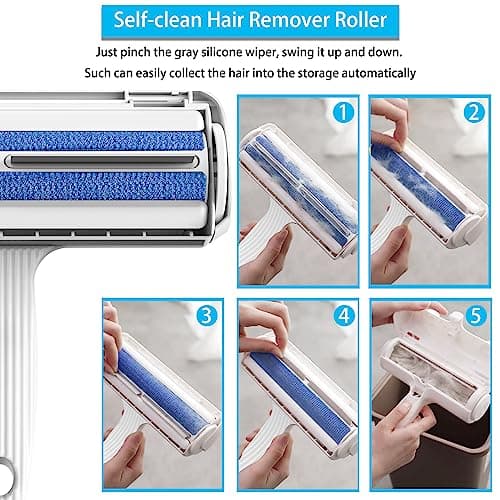 Pet Hair Remover Roller, ACE2ACE Reusable Animal Hair Removal Brush for Dogs and Cats, Self Clean Pet Fur from Carpet, Furniture, Rugs, Laundry, Clothes and Bedding, Sofa — view 3