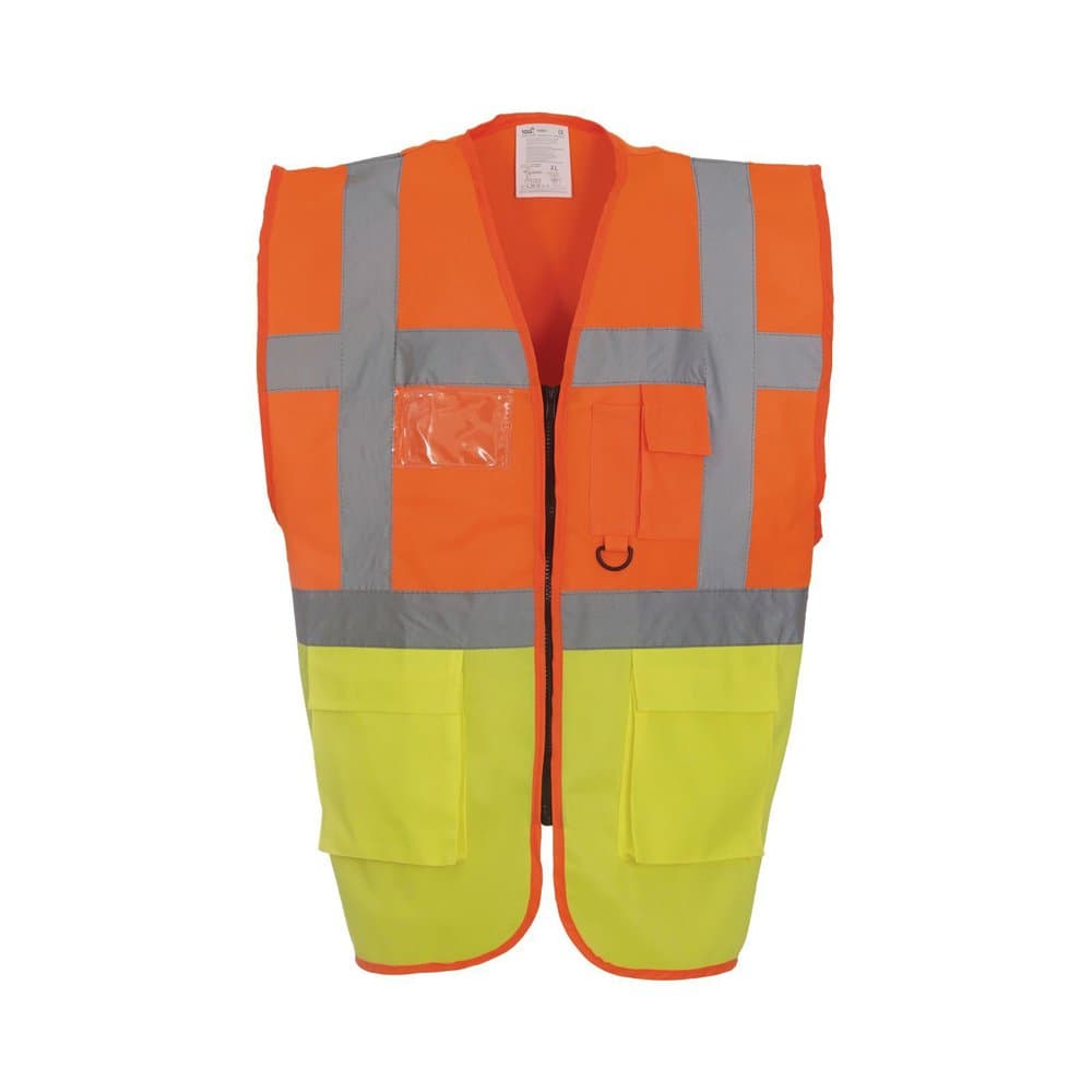 Expert Workwear Coloured Hi Vis Executive Vest High Viz Vests Zip with Pockets - 27 Colours — view 3