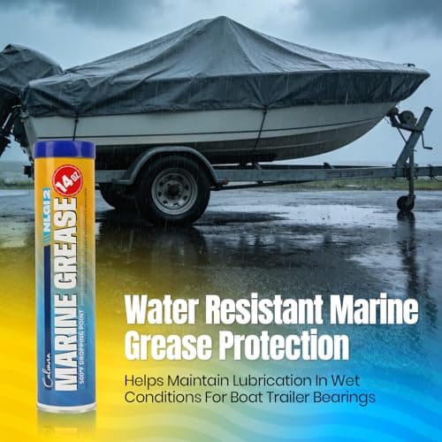 Calvana Marine Grease Tube 14Oz, Waterproof High Temperature Wheel Bearing Grease Lubricant, NLGI 2 Grade, for Boat Trailer Bearings, Grease Gun, Automotive, Truck, RV — view 4