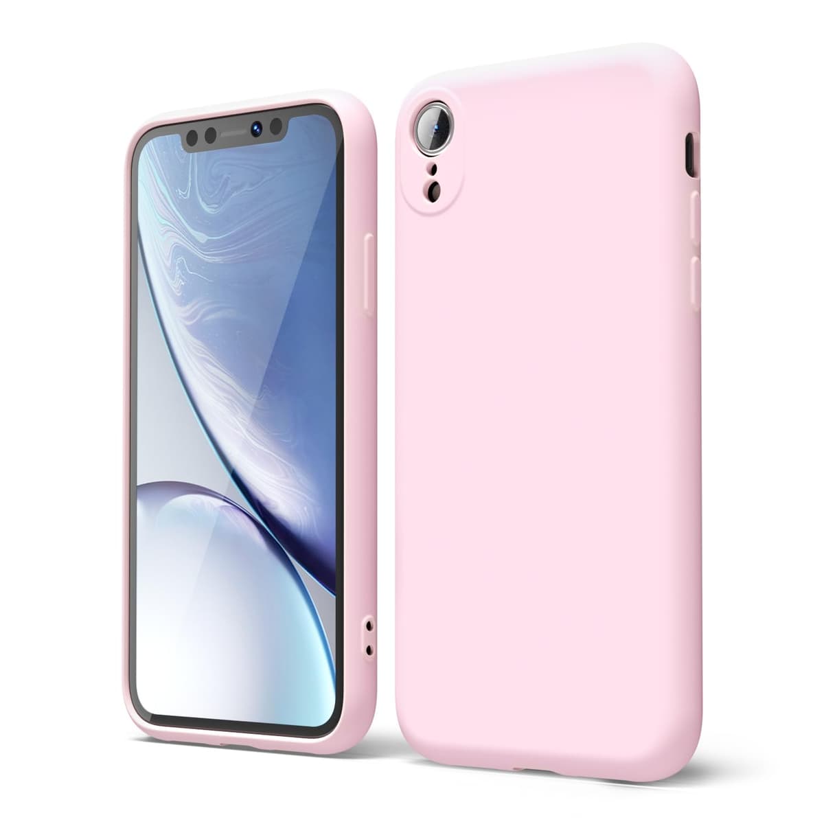 oakxco for iPhone 17 Pro Max Phone Case Liquid Silicone, Cute Thin Slim Grip Soft Rubber Gel for Women Men, Smooth Matte TPU Plain Solid Color Girly Simple Case with Camera Cover, Light Pink — view 874