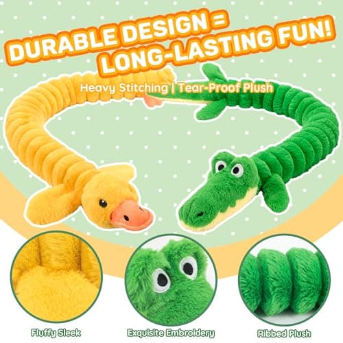 LECHONG 2-Pack 40” Extra-Long Squeaky Dog Toys for Large Dogs, Soft Chew Plush Stuffed Animal Dogs Toy, Interactive Tug-of-War Dog Toys for All Dogs to Keep Them Busy — view 4