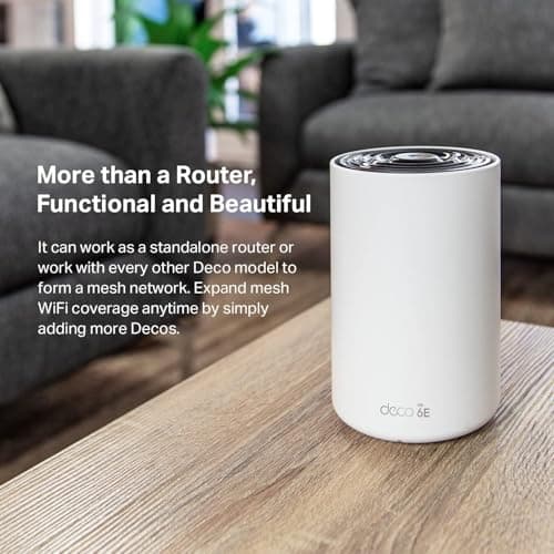TP-Link Deco XE75 AXE5400 Tri-Band WiFi 6E Mesh System - Covers up to 2900 Sq.Ft, Replaces WiFi Router and Extender, AI-Driven Mesh, New 6GHz Band, 1-Pack — view 6