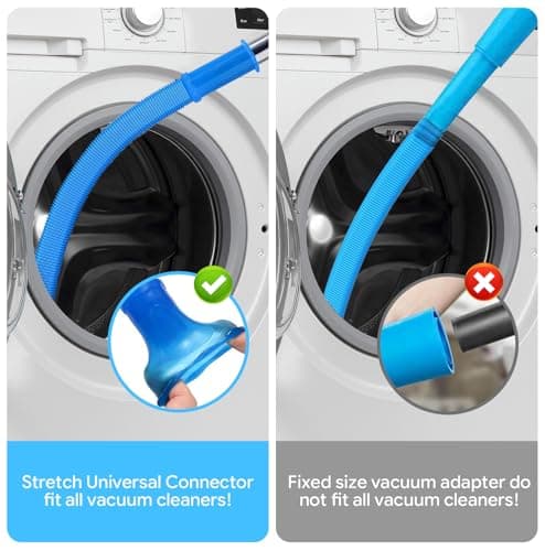 Dryer Vent Lint Cleaning Kit: 2-Pieces Universal Vacuum Attachment Brush Solution for Homeowners - Dryer Hose Vent for Lint Removal Use