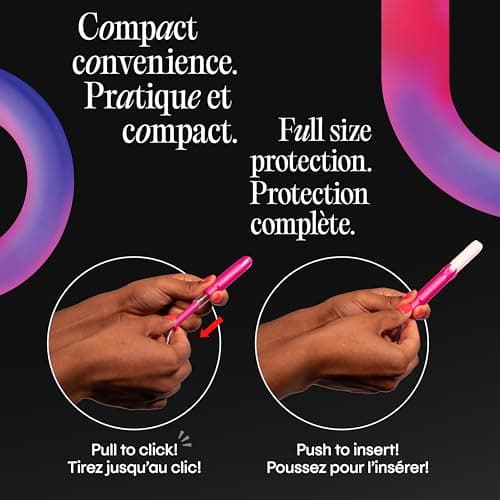 U by Kotex Click Compact Tampons, Duo Pack, Regular + Super Absorbency, Unscented, 45 Count — view 6