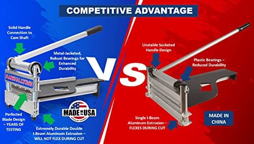 MARSHALLTOWN Ultra-Lite Flooring Cutter 13", Assembled in USA, Cuts Vinyl Plank, Laminate, Engineered Hardwood, Siding, and More - Honing Stone Included — view 3