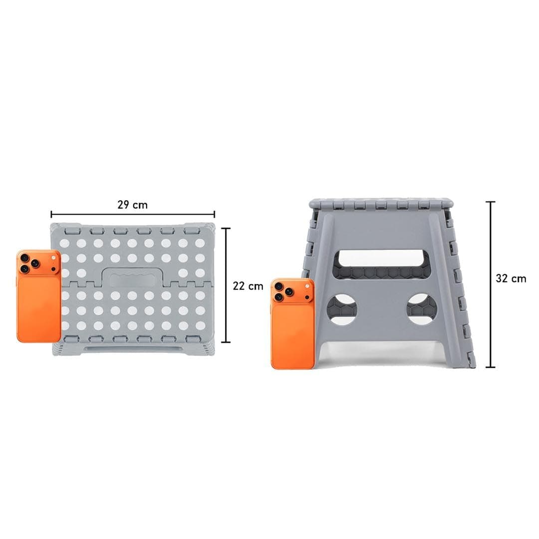 EASY SPEED Taburete Plegable,(29x22x32cm) Antideslizante Banco Plegable Portatil,Capacidad de Carga 150kg Banqueta Plegable, Hecho de Material Plástico PVC, Cocina, El Baño o El Dormitorio,Nergo — view 4