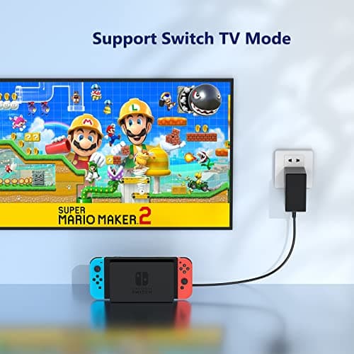 45W YCCSKY Charger for Nintendo Switch,AC Adapter for Nintendo Swith - Fast Travel Wall Charger with 5FT USB C Cable 15V/3A Power Supply for Switch Supports TV Mode and Dock Station (Black) — view 5