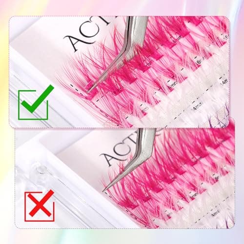 Colored Cluster Lash Extensions 120Pcs 30D 14mm 16mm Mixed Rainbow Colorful Individual Eyelash Salon Party White Purple Pink Cluster Eyelash — view 2