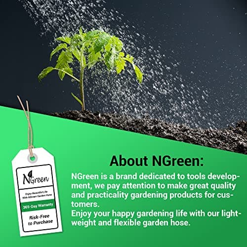 Ngreen Expandable Garden Hose 100ft - Lightweight Retractable Water Hose with Durable Latex Core and Rust-Resistant 3/4 Inch Brass Fittings for Easy Handling and Storage in Canadian Gardens — view 5