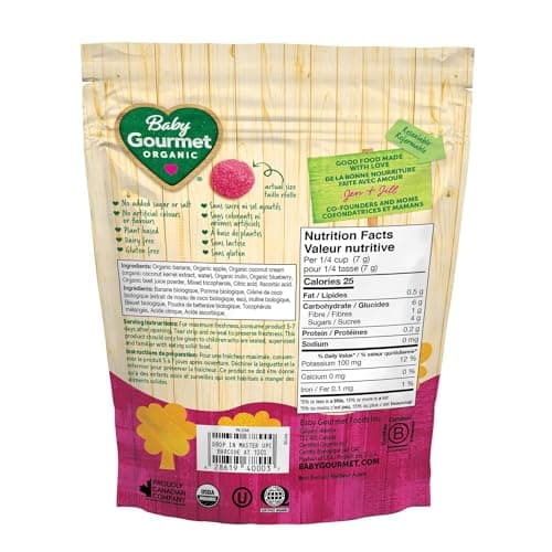 Baby Gourmet Organic Meltable Mushies Beetberry with Coconut Cream, 23g