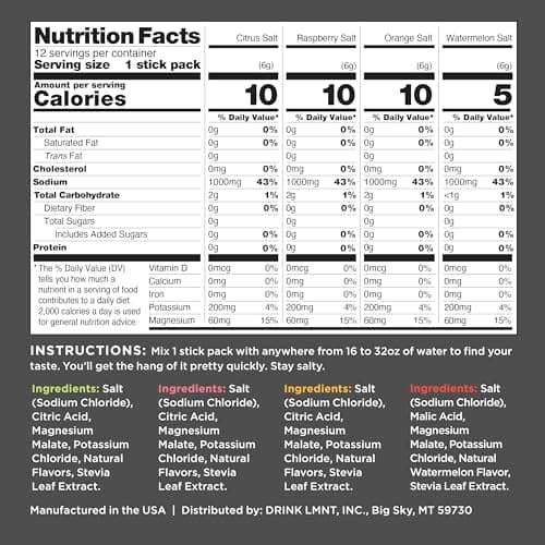 LMNT Keto Electrolyte Powder Packets | Paleo Hydration Powder | No Sugar, No Artificial Ingredients | Variety Pack | 12 Stick Packs