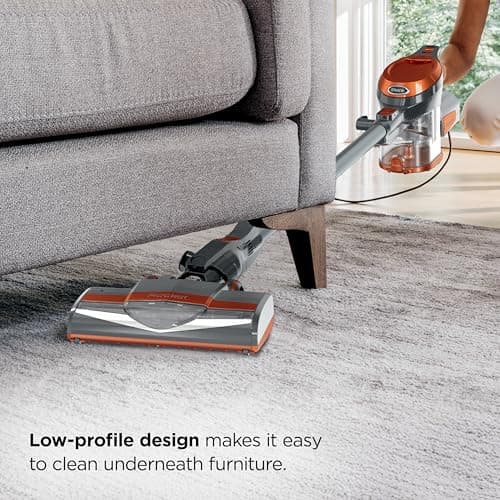 Shark Rocket Ultra-Light | Corded Stick Vacuum Cleaner for Carpet, Rugs & Hard Floors | Lightweight Hand Vacuum for Pet Hair & Upholstery | Swivel Steering | 2 Attachments | Gray/Orange | HV301 — view 2