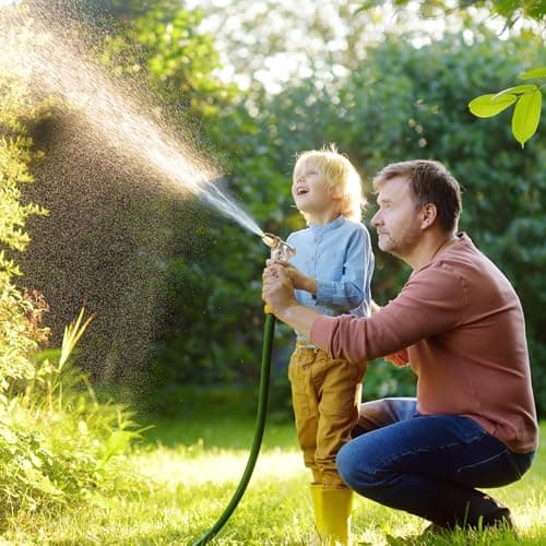 FANHAO Garden Hose Nozzle Sprayer, 100% Heavy Duty Metal Handheld Water Nozzle High Pressure in 4 Spraying Modes for Hand Watering Plants and Lawn, Car Washing, Patio and Pet — view 7
