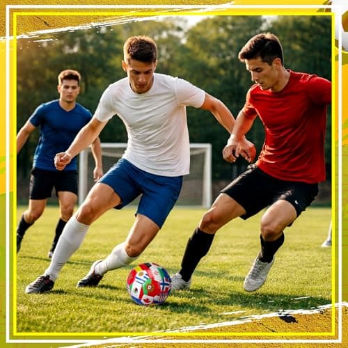 Tellingyou 1 Pack Size 5 2026 World Flag Soccer Ball Bulk with Pump Needle Multi-Country Design for Adults Team Training Club Events Sports Parties and Soccer Fan Gifts — view 5