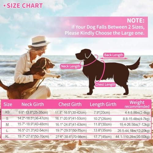 EMUST Shark Life Jackets for Dogs, Adjustable Ripstop Dog Life Vest for Water Safety Pet Life Vest with Rescue Handle Safety Vest for Swimming Pool Beach Boating, (L,PinjiePink) — view 4