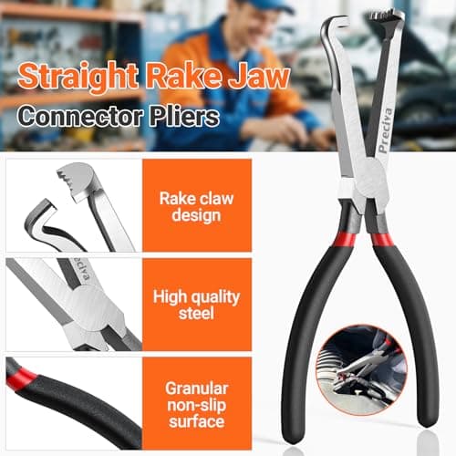 Preciva 3 PCS Electrical Disconnect Pliers, Automotive Electrical Connector Pliers, Electric Plug Plier Connector Separator for Cars, Automotive Wire Locking Push Tab — view 4